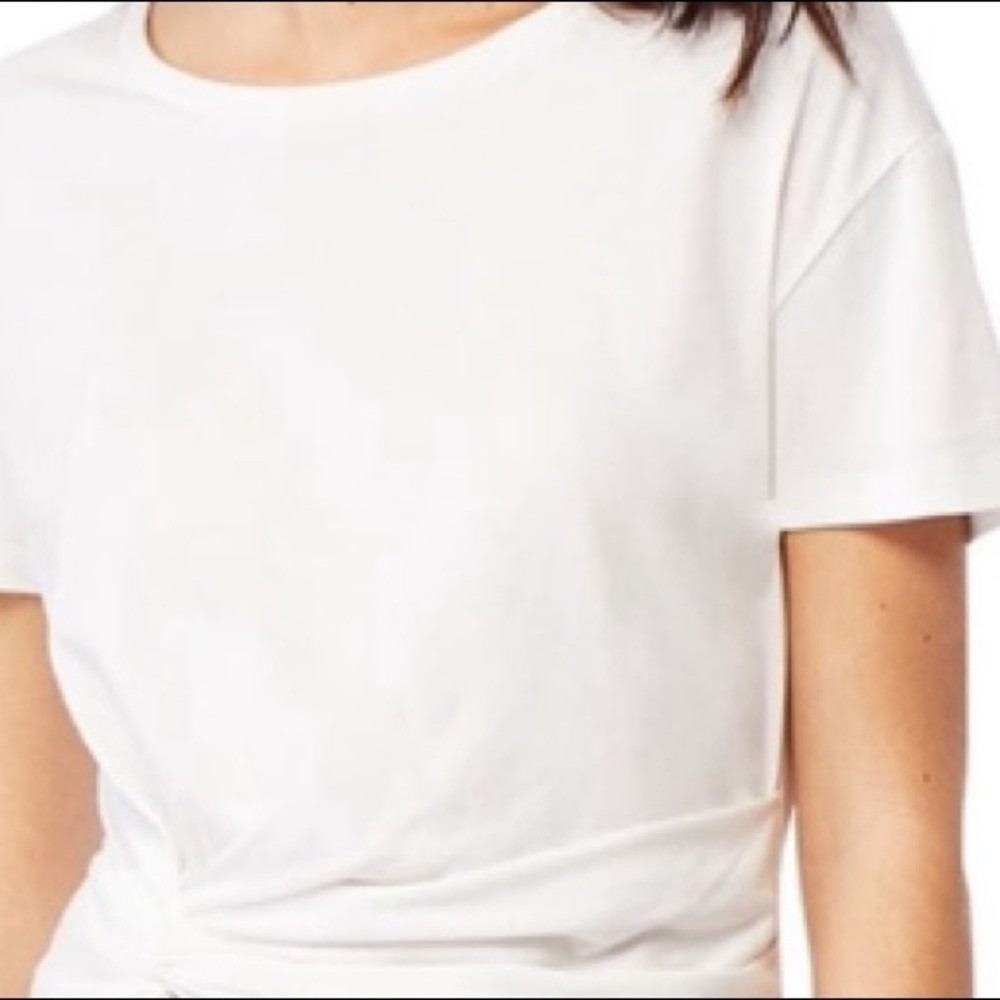 Habitual White Pima Cotton Modal Scoop Neck Short Sleeve T-Shirt XS HFA00210T